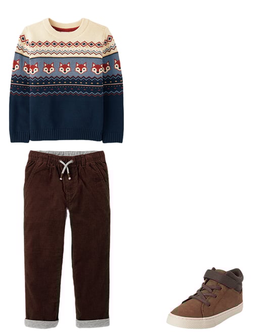 Boys Textured Cable Knit Mock Neck Sweater - Little Essentials - Blue