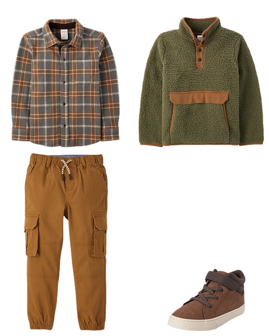 Boys Embroidered Aviator Patch Corduroy Jacket - Highland Hills - Green