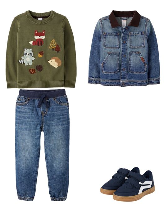 2nd bundle featuring 3 items which compliment Boys Embroidered Animal Sweater