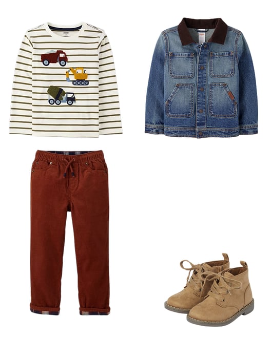 1st bundle featuring 3 items which compliment Boys Corduroy Pull On Relaxed Pants