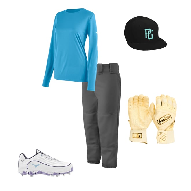 SALSATION　Close fitting Pants　M　ライトブルー Mizuno Women's Select Low Rise Softball Pants w/ Belt Loops