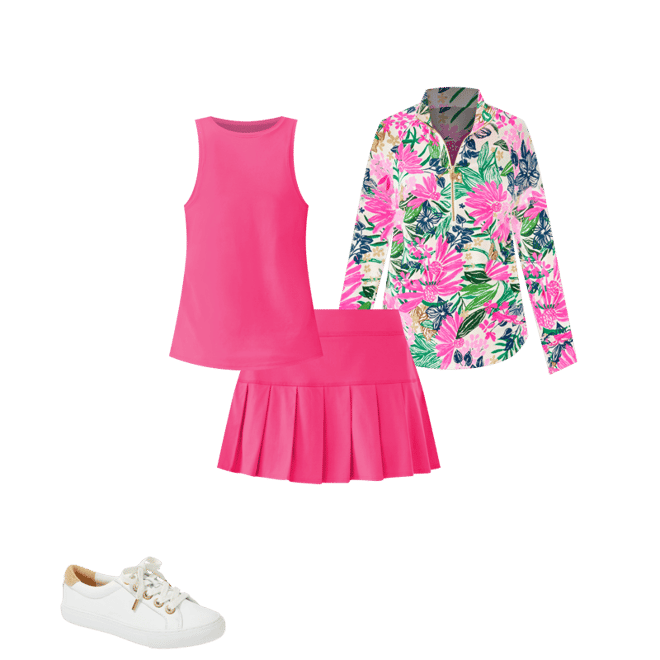 UPF 50+ Luxletic Freesia Pleated Skort