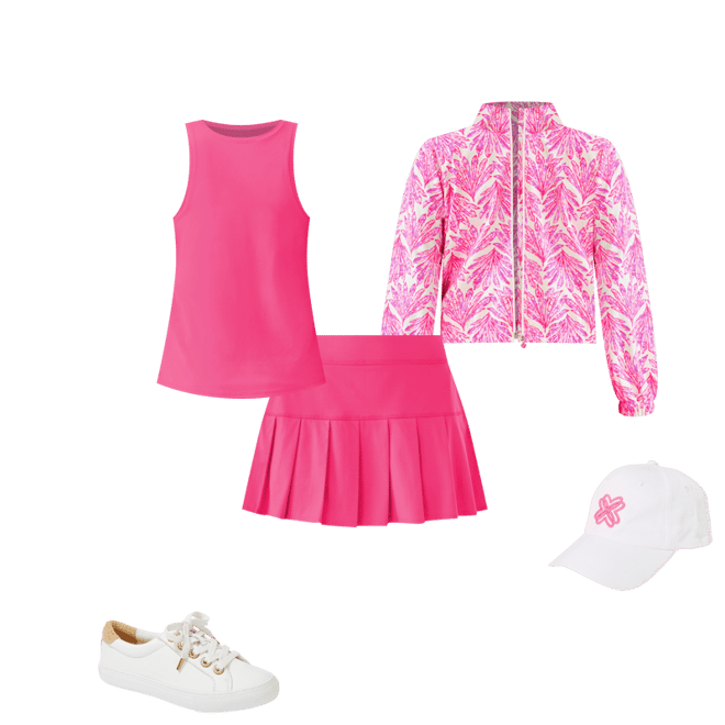 UPF 50+ Luxletic Freesia Pleated Skort