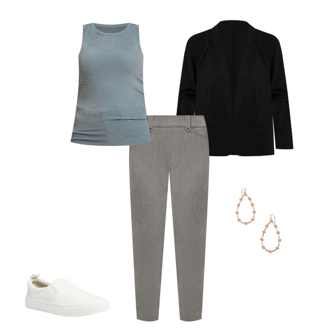 Versa Open Front Cropped Blazer