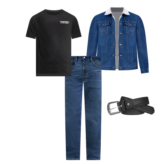 Wrangler® Western Sherpa Lined Denim Jacket in Denim