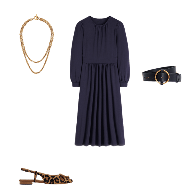 Alexandra Jersey Midi Dress-Navy | Boden USA