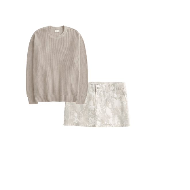 Twill Camo Mini Skirt