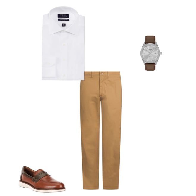 Cremieux Slim Fit Non-Iron Spread Collar Solid Pinpoint Dress Shirt |  Dillard's