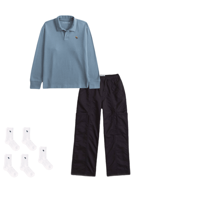 brushed nylon baggy pull-on pants