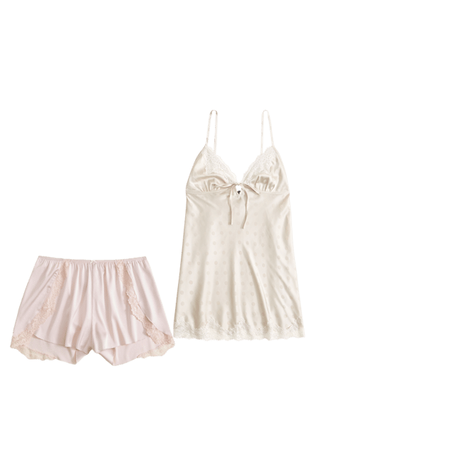 Jacquard Lace and Satin Nightie