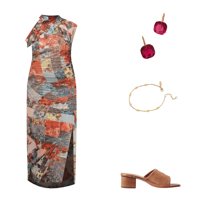 Endless Rose Sleeveless Textured Midi Dress