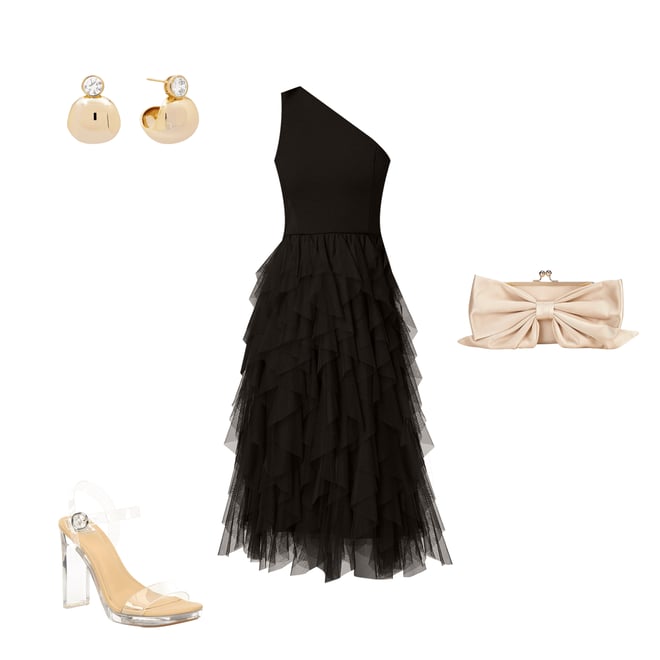 Adrianna by Adrianna Papell Crepe Knit One Shoulder