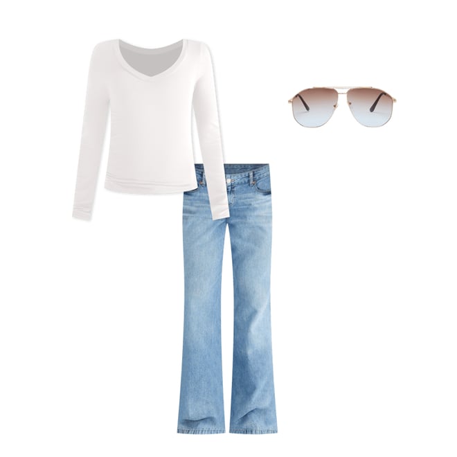 Low-Rise Baggy Wide Leg Jean