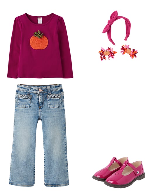 1st bundle featuring 3 items which compliment Girls Braided Patch Pocket Wide Leg Jeans