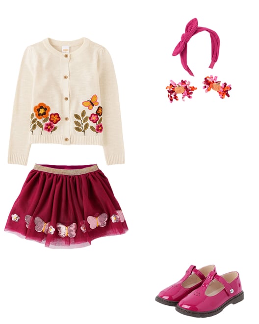 1st bundle featuring 3 items which compliment Girls Sequin Butterfly Tutu Skirt