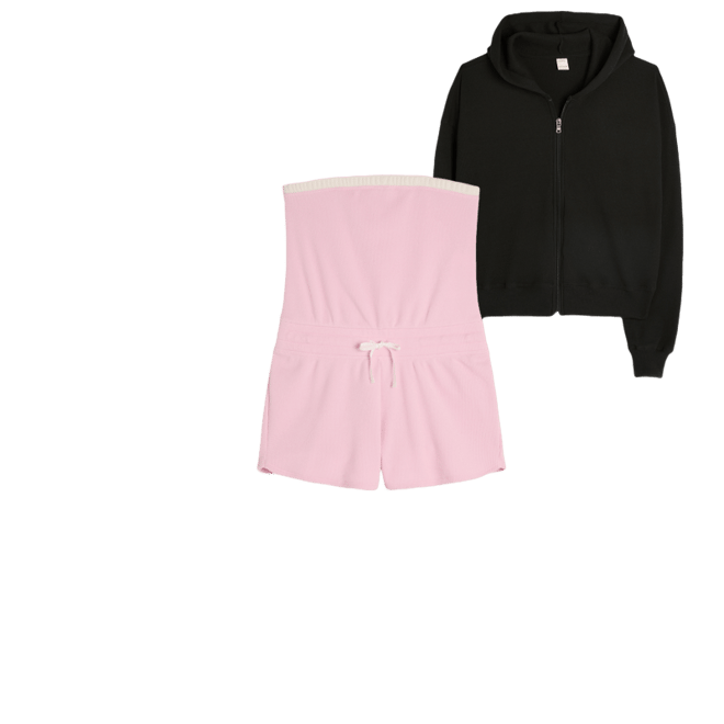 Gilly Hicks Zip-Up Waffle Hoodie
