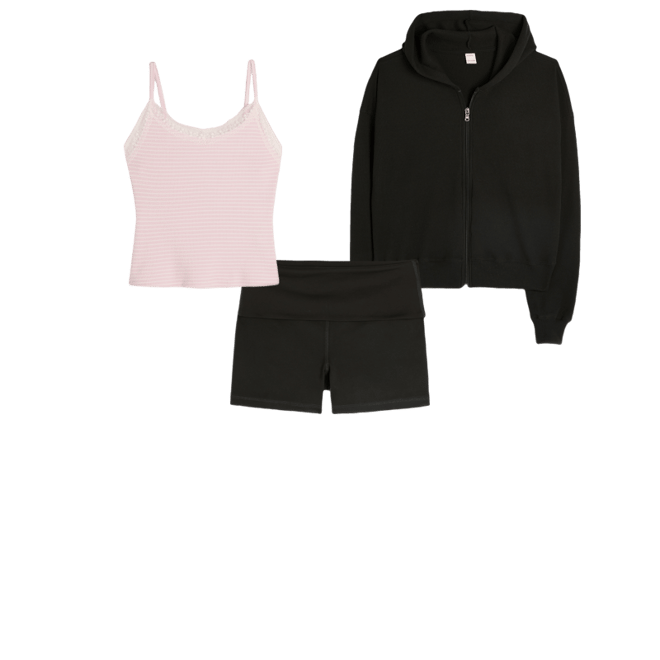 Gilly Hicks Zip-Up Waffle Hoodie