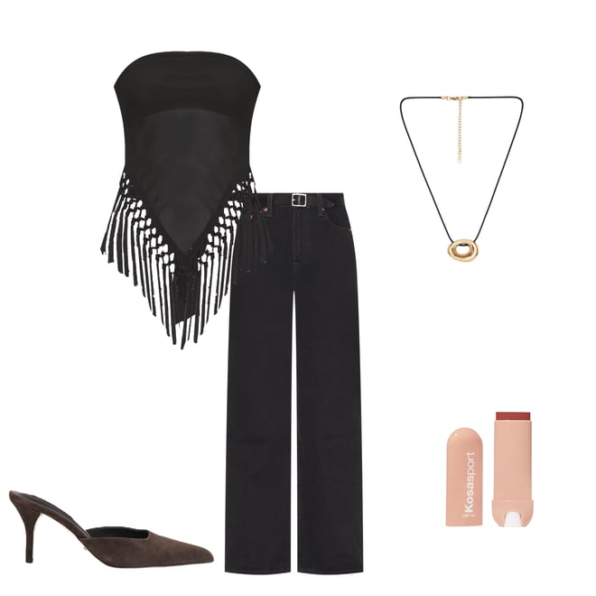 1st bundle featuring 4 items which compliment Ribcage Wide Jeans