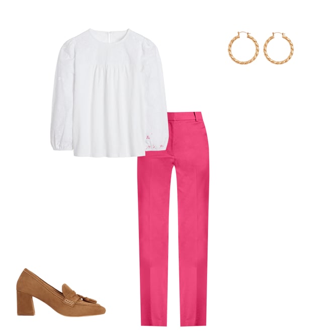 3rd bundle featuring 3 items which compliment Canonbury 7/8 Pants-Bright Cherry