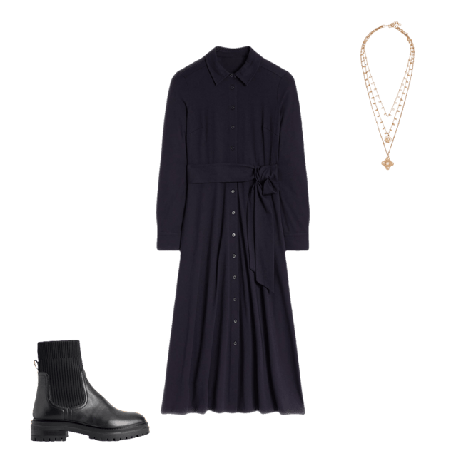 long sleeve knee length dress for wedding guest Long Sleeve Wedding Guest Dress: Mac Duggal 20431 Black / 2