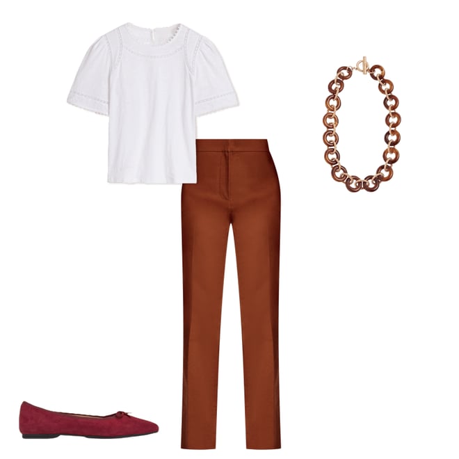 6th bundle featuring 3 items which compliment Mila Lace Trim Top-White