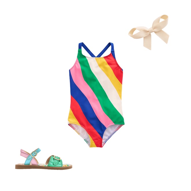 3rd bundle featuring 2 items which compliment Leather Buckle Sandals-Multi