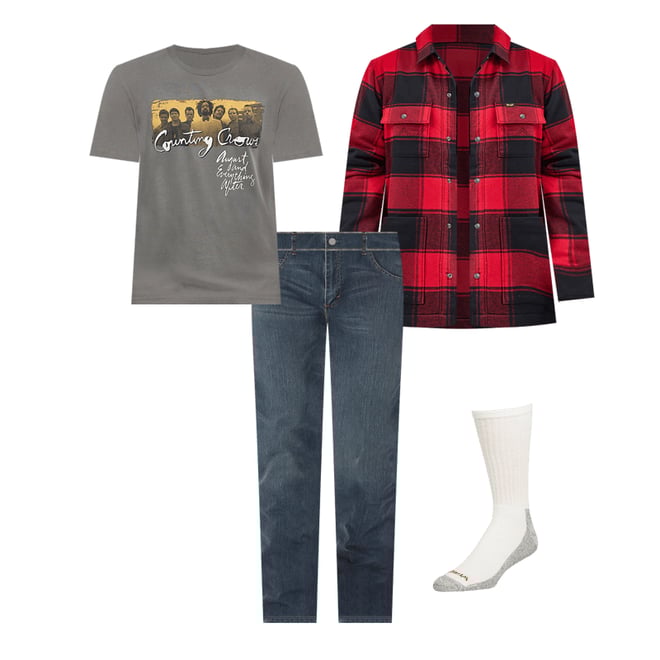 Men's Wrangler Sherpa Lined Flannel Snap Shirt Jacket in Red Buffalo