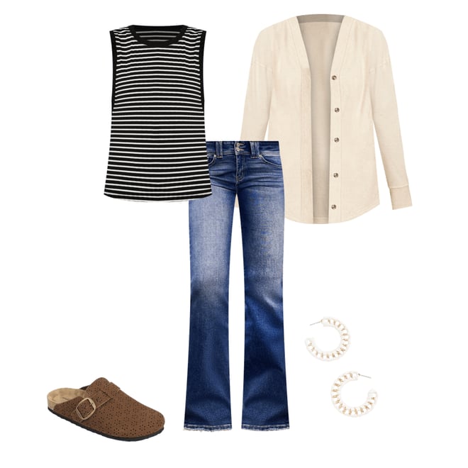 【I AM MARI】Belize Two Button Banding Bootcut Slacks I AM MARI】Belize Two Button Banding Bootcut Slacks 224329_C5609