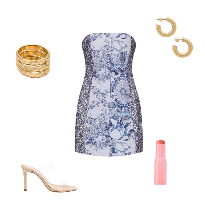 Alice + Olivia Violet Mini Dress in Blue Multi | REVOLVE