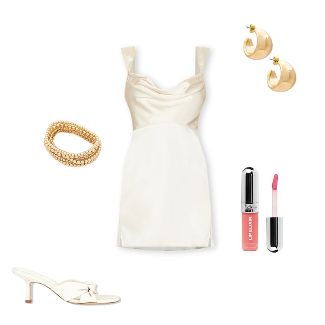Runaway The Label Havanna Mini Dress in Ivory | REVOLVE