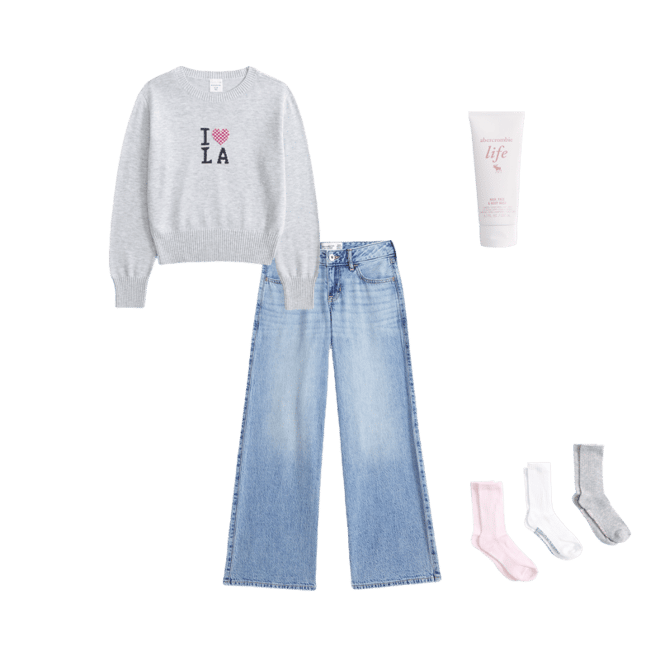 shrunken graphic crew sweater