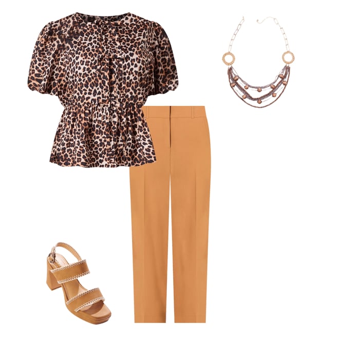  Cato Fashions | Cato Triple Tie Animal Print Top