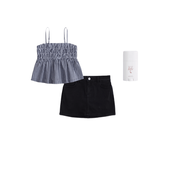 poplin babydoll set top