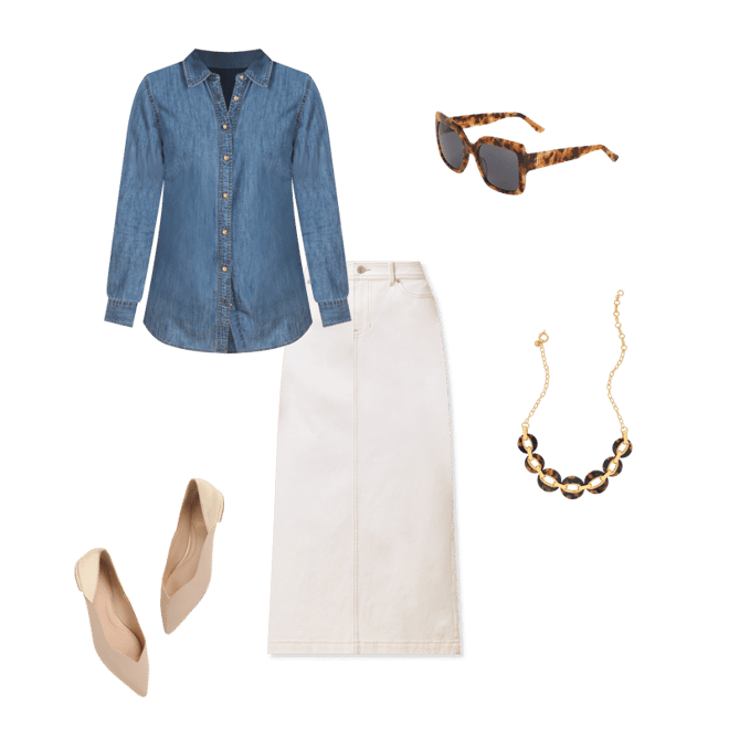 Denim Button Front Shirt | Talbots