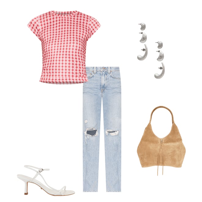 2nd bundle featuring 4 items which compliment Sara Super High Rise Slim Straight Jeans