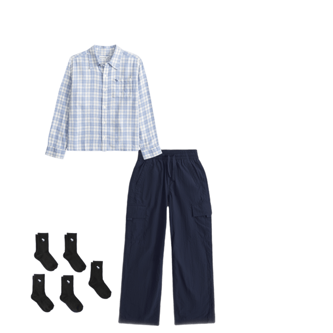 long-sleeve linen-blend icon shirt