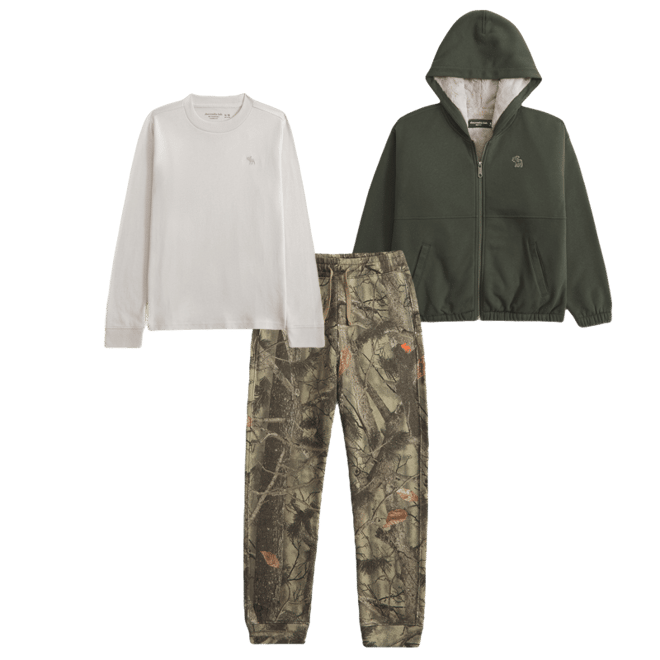 boxy faux fur-lined full-zip hoodie