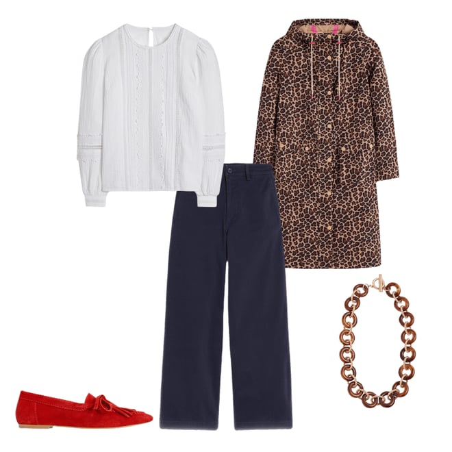 5th bundle featuring 4 items which compliment Trim Interest Double Cloth Top-White