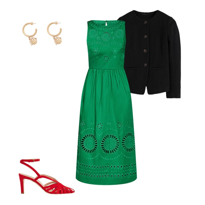 2nd bundle featuring 3 items which compliment Lauren Broderie Midi Dress-Rich Emerald, Broderie