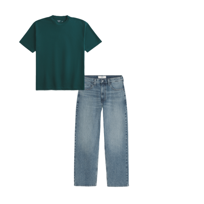 Medium Wash Baggy Jeans