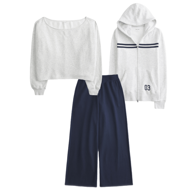 Easy Double Off-the-Shoulder Sweatshirt