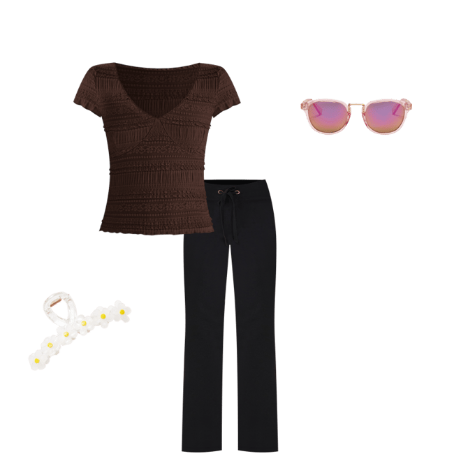 Solid Fit & Flare Sweatpants