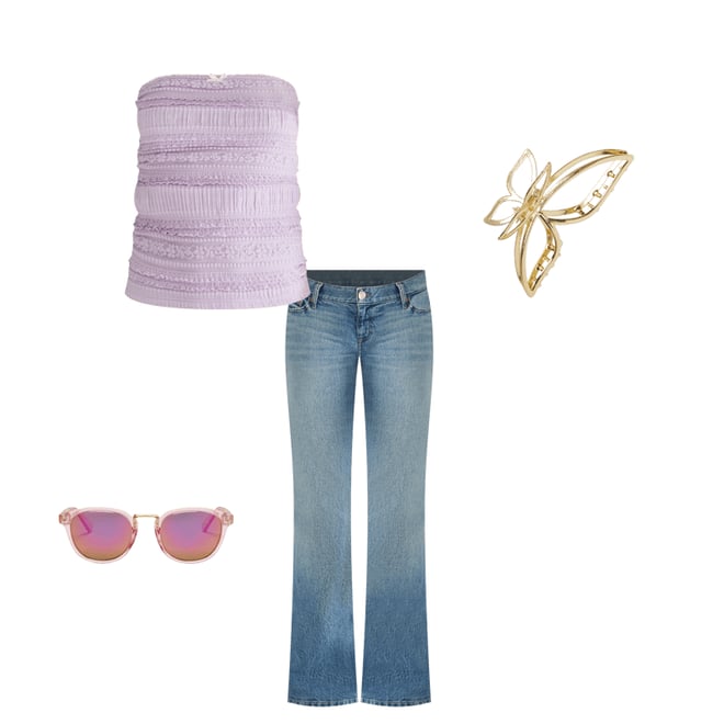 Textured Lace Tube Top