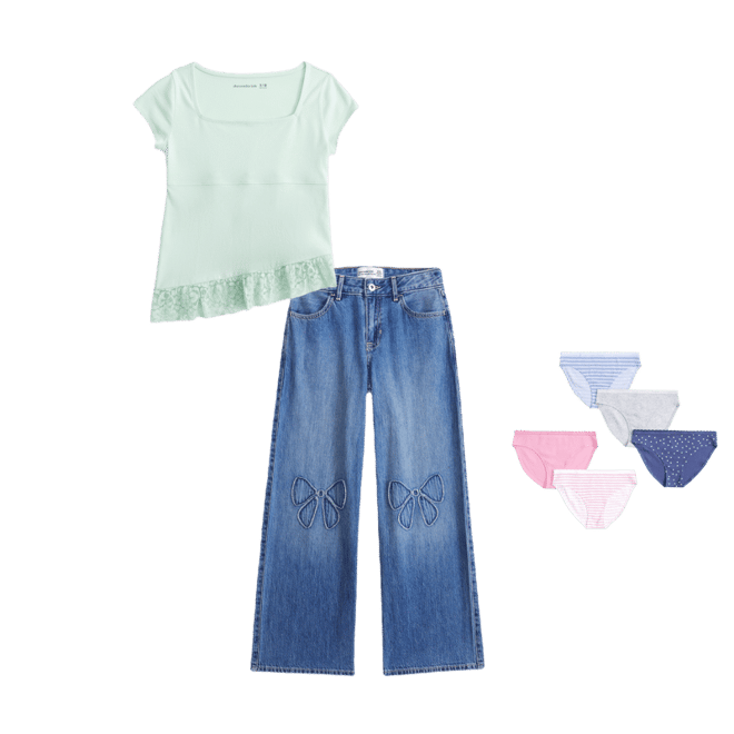 lace-trim babydoll tee