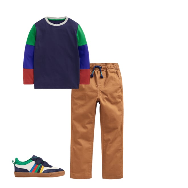 6th bundle featuring 2 items which compliment Long Sleeve Hotchpotch T-shirt-College Navy