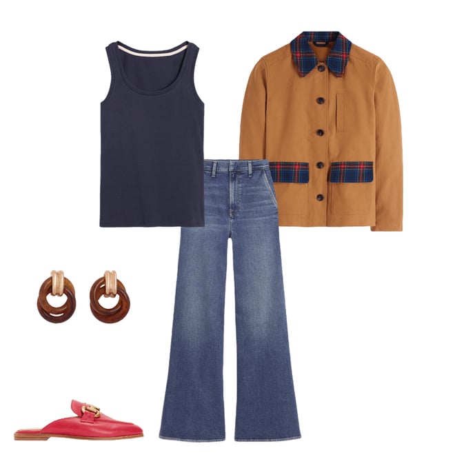6th bundle featuring 4 items which compliment Essential Scoop-Neck Vest-Navy