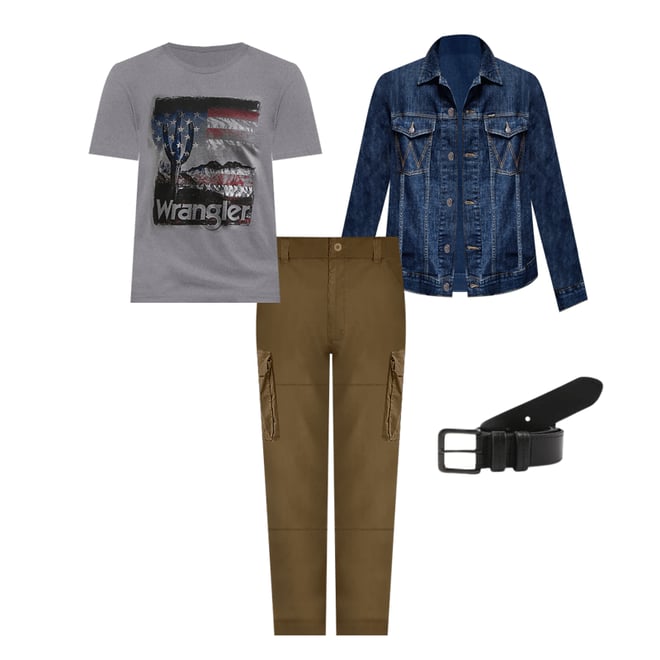 Men's Desert Flag Graphic T-Shirt in Pewter