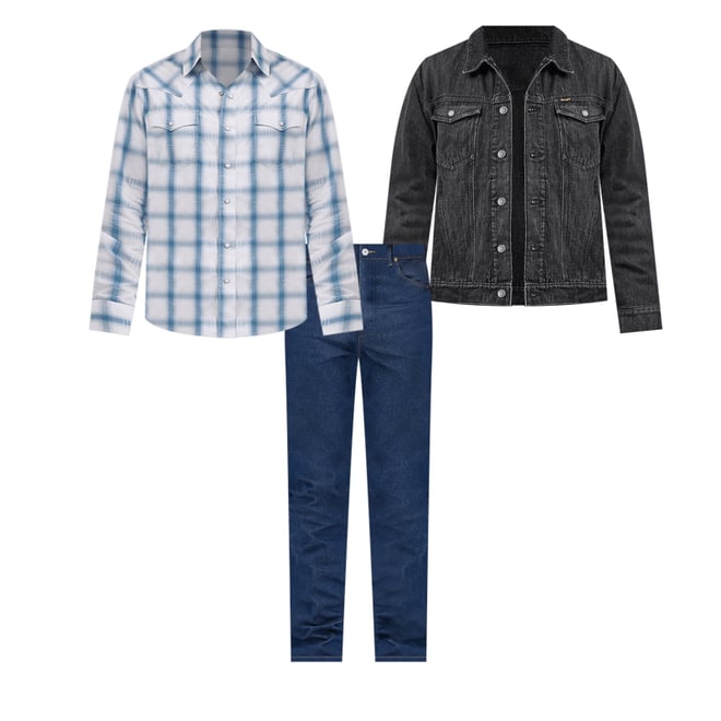 ジャケット・アウター WRANGLER / WASHED DENIM TRUCKER JACKET Wrangler Men's Denim Trucker Jacket - Cotton Blend - Style