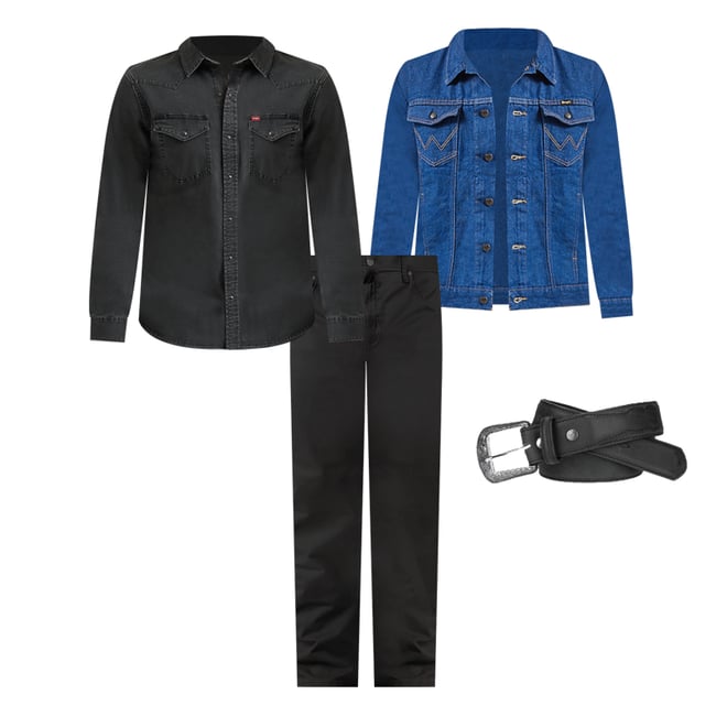 Men's Western Billet Belt in Black