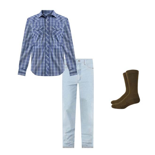 Wrangler® Cowboy Cut® Slim Fit Active Flex Jeans in Bleach